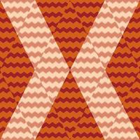 Zig zag wave seamless pattern. Hand drawn lines mosaic ornament. Retro stripes print wallpaper. vector