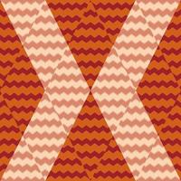 Zig zag wave seamless pattern. Hand drawn lines mosaic ornament. Retro stripes print wallpaper. vector