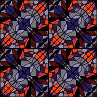 Abstract mosaic of lines seamless pattern. Decorative symmetrical endless ornament. vector