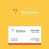 Jack hammer logo Design with business card template Elegant corporate identity Vector