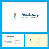 Tie Logo design with Tagline Front and Back Busienss Card Template Vector Creative Design