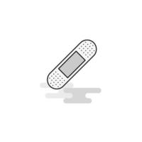 Plaster Web Icon Flat Line Filled Gray Icon Vector