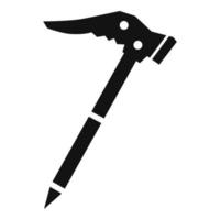 Ice axe icon, simple style vector