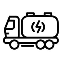 Truck energy icon, outline style vector