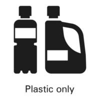 Plastic only icon, simple style vector