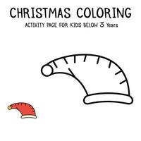 Christmas Coloring Actvity Book For Kids Below 3 Years vector