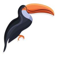 Toucan icon, cartoon style vector