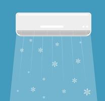 Air conditioner vector illustration isolated on background. Air conditioning appliances collection.