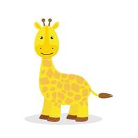 Cute giraffe. Animal of Africa. Vector illustration in a flat style.