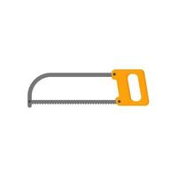 Hacksaw for iron. illustration in flat style. vector