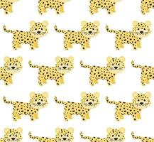 Seamless pattern in leopards. Vector illustration in a flat style.