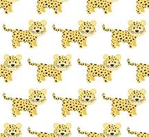 Seamless pattern in leopards. Vector illustration in a flat style.