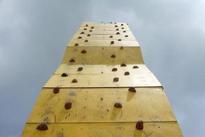 Cliff climbing practice wall, Rock climbing wall photo