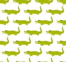 Seamless crocodile pattern. Vector illustration in a flat style.