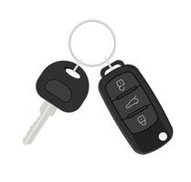 Car key and alarm system chain. Clipart image isolated on background vector