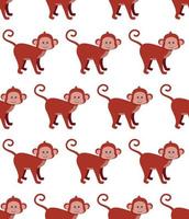 Monkeys seamless pattern. Vector illustration in a flat style.