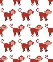 Monkeys seamless pattern. Vector illustration in a flat style.