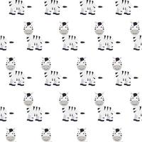 Zebra seamless pattern. Vector illustration in a flat style.