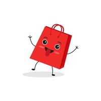 lindas bolsas de compras divertidas y felices. diseño de icono de ilustración de personaje de dibujos animados de vector.aislado sobre fondo blanco vector