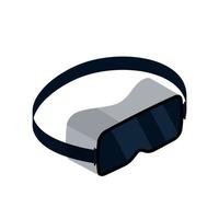 vr gafas vector icono de auriculares de realidad virtual. ilustración de dispositivo de gafas aisladas de casco de realidad virtual