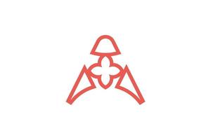 Alphabetical Letter A Logo vector