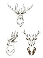 Deer symbol pose activity vector