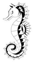 Sea horse illustration vector