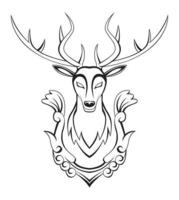 Deer symbol pose activity vector