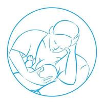 Breastfeeding vector illustration