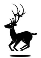 Deer symbol pose activity vector