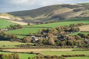 View of the Cuckmere river valley from High and Over viewpoint in Sussex photo