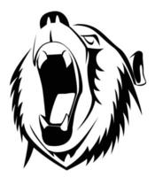 Bear roar illustration vector