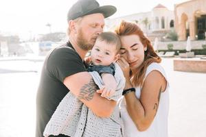 Young family on vacation photo