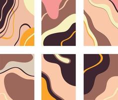 Abstract modern templates with nude neutral tones vector