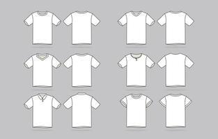 Outline Shirt with Alternative Collar and Sleeves vector