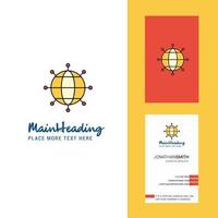 Globe Creative Logo and business card vertical Design Vector