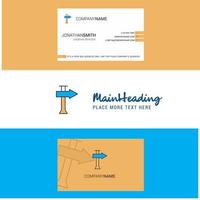 Beautiful Direction board Logo and business card vertical Design Vector