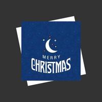 diseño de tarjeta de navidad con diseño elegante y vector de fondo azul
