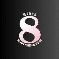 8 March logo vector design with international womens day background