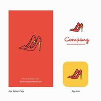 Sandals Company Logo App Icon and Splash Page Design Creative Business App Design Elements vector