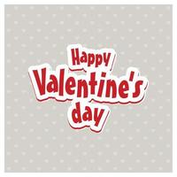 Valentine's day design typography and card with elegent design vector