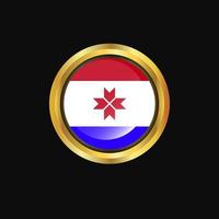 Mordovia flag Golden button vector
