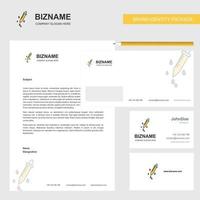 Dropper Business Letterhead Envelope and visiting Card Design vector template