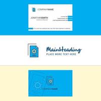 Beautiful Setting document Logo and business card vertical Design Vector