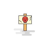 Flat Danger board Icon Vector