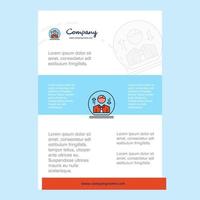 Template layout for Avatar comany profile annual report presentations leaflet Brochure Vector Background