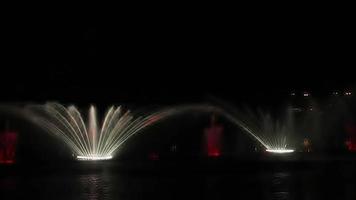 Europe's largest musical fountain with 3D effects and laser show. Vinnitsa. Ukraine. video