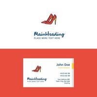 Flat Sandals Logo and Visiting Card Template Busienss Concept Logo Design vector