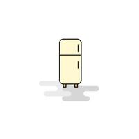 Flat Fridge Icon Vector