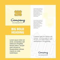 Boundary Company Brochure Title Page Design Company profile annual report presentations leaflet Vector Background